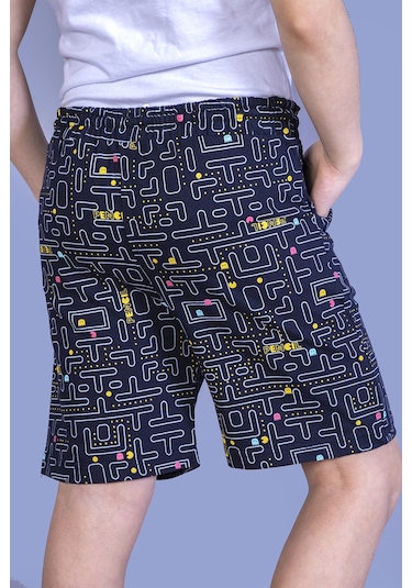 Toontoy Kids Toontoy Erkek Çocuk Pac-man Baskılı Şort Lacivert