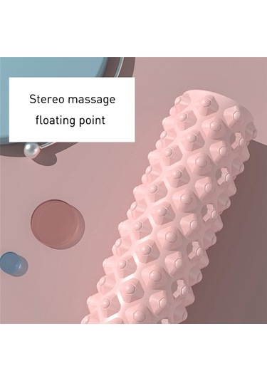 Anjiexun Yoga Direği Mini Egzersiz Aleti Spor Salonu Köpük Silindiri Egzersiz Boyun Masajı Pembe