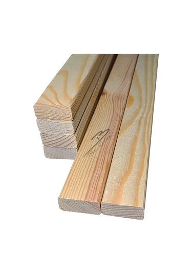 Çam Masif Silinmiş Kuru Tahta Hobi Çıta Oval Kenar