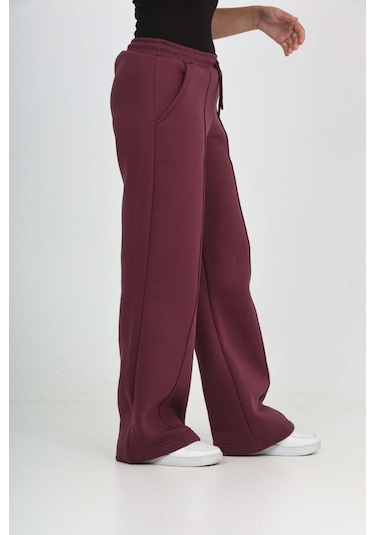 Toontoy Kız Çocuk Bol Paça Baskılı Eşofman Alt Mor