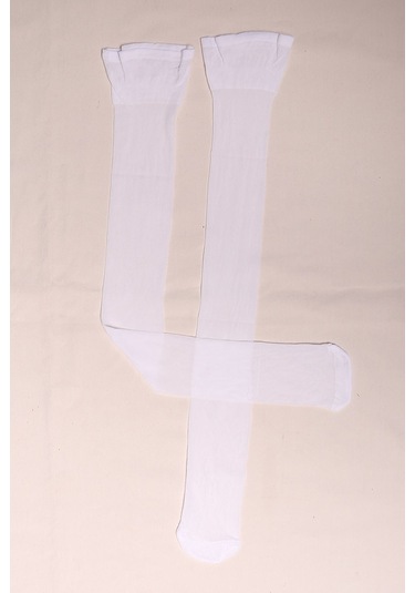 Mokashopin - Dantelsiz Jartiyer Çorabı Beyaz - 1100.1364. 001