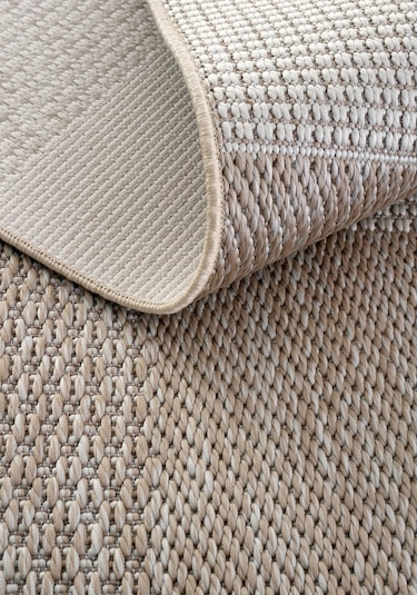 Cool Halı Grande 01 Bej Balkon Kilimi Dama Desen Halı İnce Antre Halısı Kaymaz Tabanlı Mutfak Kilimi