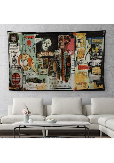Jean Michel Basquiat Notary Kanvas Duvar Örtüsü-halısı-5002