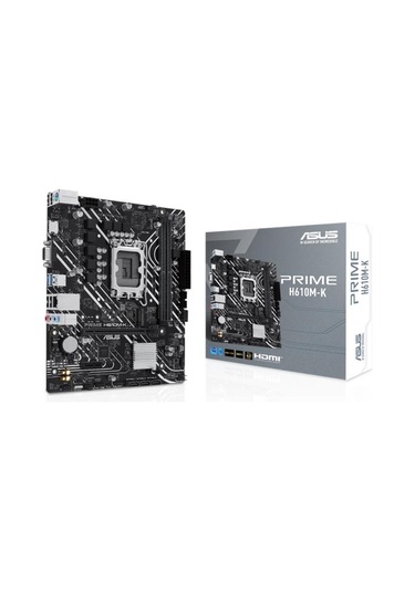 Asus Prıme H610m-k Ddr5 5600mhz 1xvga 1xhdmı 1xm.2 Usb 3.2 Matx 1700p 12. / 13. Ve 14. Nesil İşlemci Uyumlu