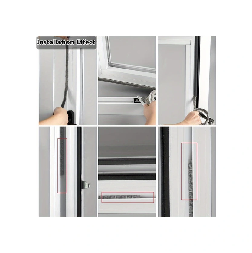 Chuangyinshop Beyaz 7x8mm Ses Yalıtım Kapı Pencere Kendinden Yapışkanlı Conta Şeridi Beyaz