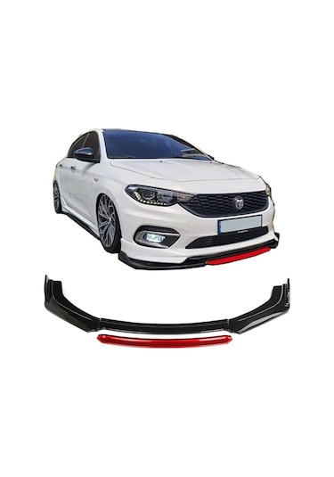 Fiat Egea Ön Tampon Altı Lip 4 Parça (Kırmızı)