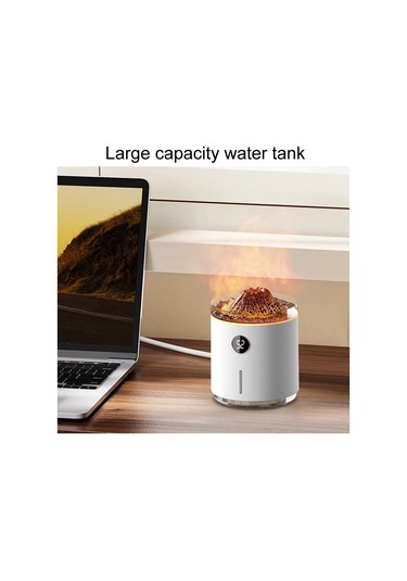 Sones Hx127 Mini Volcano Lava Aromaterapi Difüzörü Küçük Ev Atmosferi Nemlendirici, Renk: Siyah