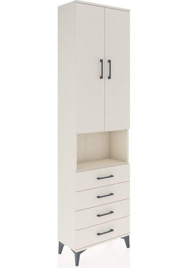 Arges Dolap 4 Raflı 4 Çekmeceli 2 Kapaklı 60x30x221 Aytaşı-aytaşı Aytası