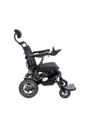 Creative Cr-6012 Lux Lityum Pilli Akülü Tekerlekli Sandalye Baş Destekli, Manuel Sırt Destekli