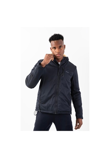 Maraton Sportswear Regular Erkek Kapşonlu Uzun Kol Basic Lacivert Ceket 21365 Lacivert