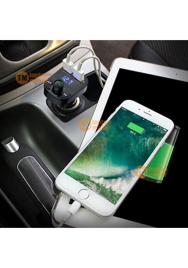 Carx8 Fm Transmitter Bluetooth Araç Kiti 4.0 Micro Sd Usb  Şarj