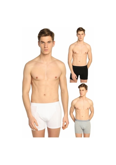 Tutku Erkek Pamuklu Likralı Boxer Boxer 10'Lu Paket