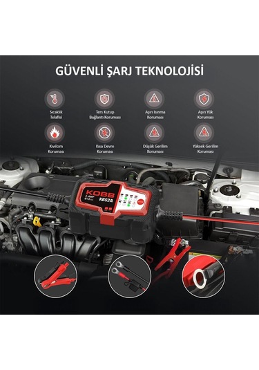Kobb Kbs2a 6v/12v 60ah Akıllı Akü Şarj Ve Akü Bakım / Desülfatör Fr Kbs2a