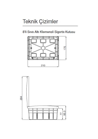 Sigorta Kutusu Sıva Altı 8 Lı Makel