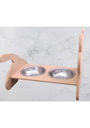 Hobi Adn 90369 Model Kedi Mama Su Kabı Seti Paslanmaz Tabak El Yapım