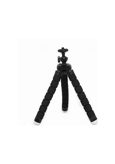 Canlı Yayın Selfie İçin Telefon Tutuculu Taşınabilir Mini Ahtapot Tripod Standı Kırmızı