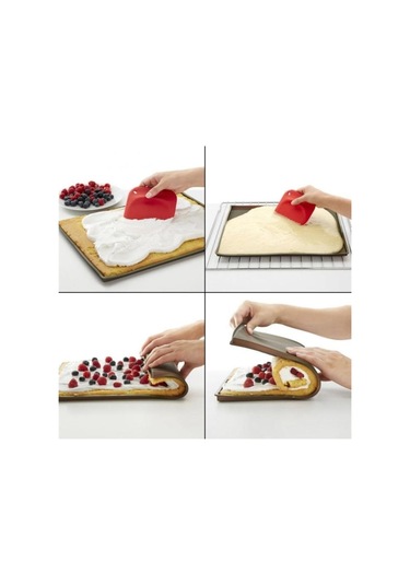 Jms 1 Adet Yapışmaz Silikon Pişirme Mat Kek Rulo Pişirme Araçları Kahverengi