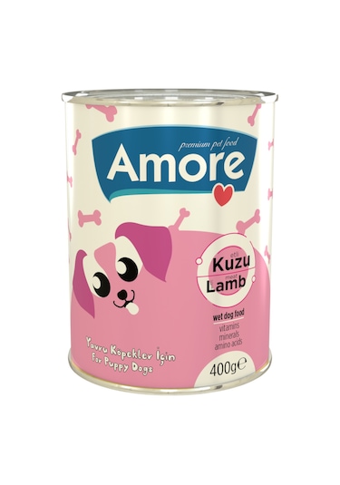 Amore Puppy Kuzu Etli Yavru Köpek Konservesi 400 G