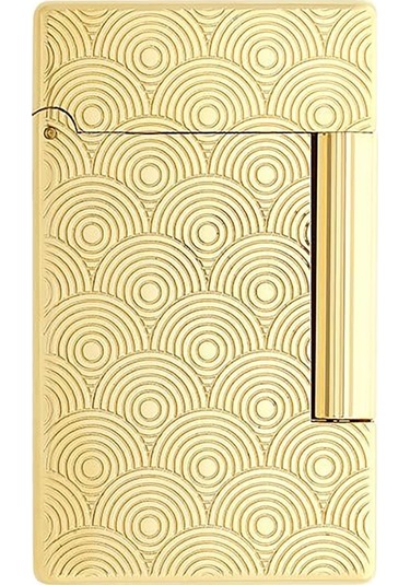 S.t. Dupont Initial Guilloche Gold Daire İşlemeli Puro Çakmağı 20845