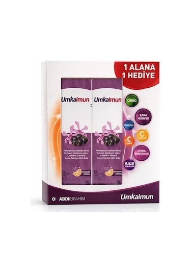 Umkaimun Kara Mürver Ekinezya Effervesan 15 Tablet 2 Adet