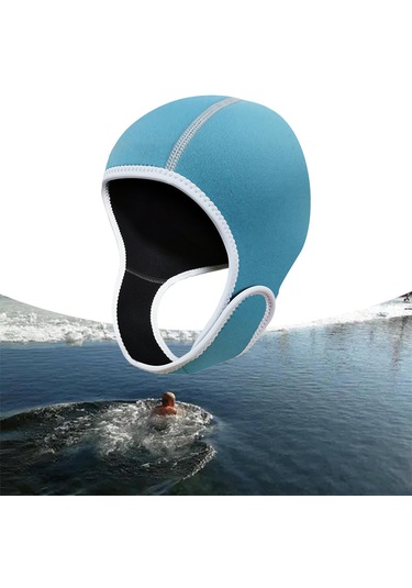 Suntek Scuba Diving Hood 2mm Neopren Dalış Wetsuit Sörf Mavi Mavi