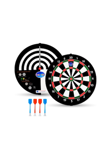 4 Oklu Mıknatıslı Profesyonel Dart Seti Çift Yönlü Manyetik Dart Askılı Dartboard