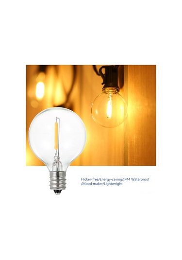 Tenfowee E12 Led G40 Ampul Seti 25'li - Ip44 Suya Dayanıklı, Sıcak Beyaz Işık, Cam Yapı, Enerji Tasarruflu