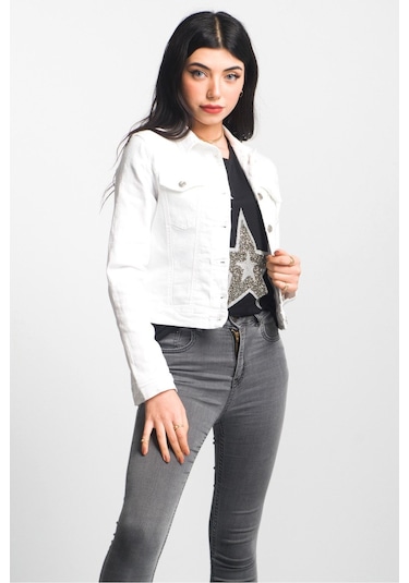 Bold & Young Gül Kurusu Power Strech Kot Mont beyaz