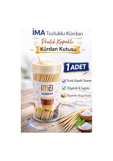 İma Tuzluklu Kürdan 1 Adet Pratik Kapaklı Kürdan Kutusu