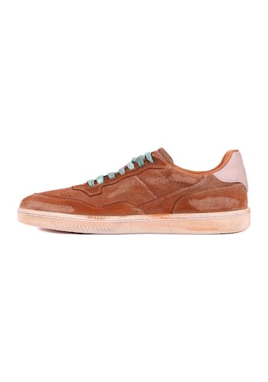 Shoetyle - Taba Hakiki Süet Bağcıklı Erkek Sneaker 666-39-1243 Taba