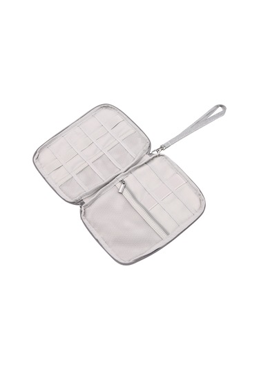 Maiyame Gri Nilon Su Geçirmez Elektronik Aksesuar Organizer Çantası - Kordon, Kulaklık, Saat, Sd Kart İçin Taşınabilir Depolama Çantası