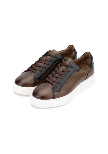 Tamer Tanca Erkek Hakiki Deri Ceviz/yeşil Casual Ayakkabı 233 3148 Erk Ayk Y24 Cevız/yesıl Kahverengi - Yeşil