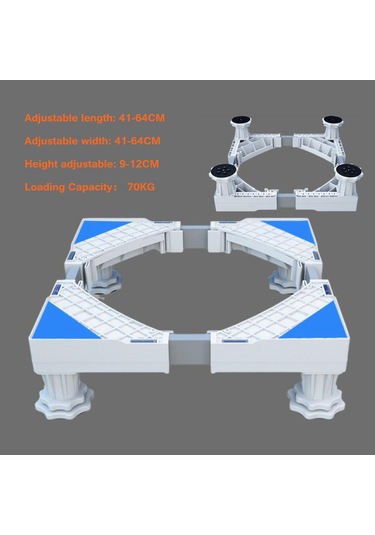 Suntek Ayarlanabilir Çamaşır Makinesi - Buzdolabı Tabanı Beyaz