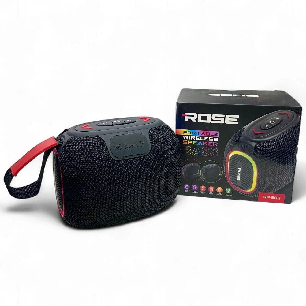 Rose Sp-505 Taşınabilir Şarjlı Bluetooth Hoparlör - Siyah