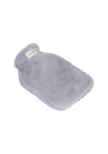 Sıcak Su Torbası Çok Fonksiyonlu 1000 Ml Kapasiteli Geniş Ağızlı Yumuşak Peluş Sıcak Su Torbası Ev Ofis Açık Gri Diğer