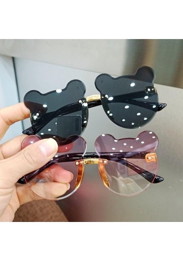 Trendooze Sevimli Parti Mor Moda Karikatür Kafa Için Hediye Günü Güneş Güneş Gözlüğü Gözlüğü Doğum Çocuklar Çocuk Bebek Ayı Uy Mor