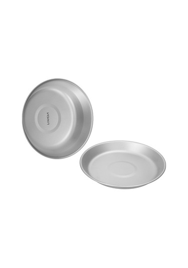 Pazly Titanyum Kamp Tabakları - Metal Piknik Tabakları, Taşınabilir Çatal Bıçak Seti, Çok Renkli Çok Renkli