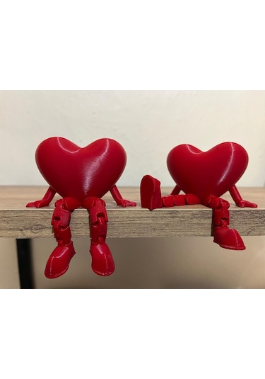 Kalp Şeklinde Biblo Obje Dekor 1 Adet - Sevgililere Özel Kalp Dekoratif Obje Torpido Süsü
