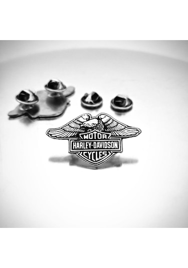 Harley Kartal Motorcu Rozeti Gümüş