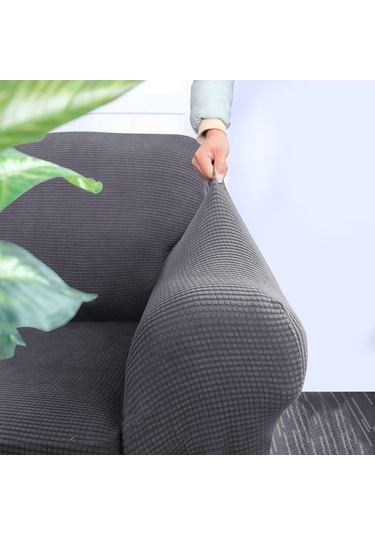 Çift Kişilik Derin Gri Polar Kumaş Koltuk Kılıfı - Esnek Ve Dayanıklı Çok Renkli Çok Renkli