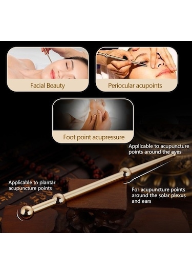 Akupunktur Noktası Masaj Aleti - Altın Ca3awh Çok Renkli