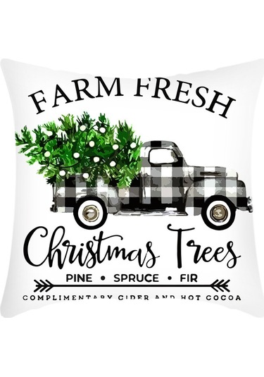 Cartoon Hand-painted Style Christmas Decorative Pillow No.50 Ekru