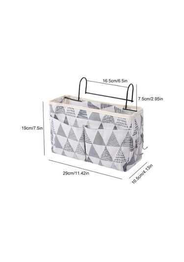 Beyaz Başucu Saklama Çantası Düzenleyici Tv Uzaktan Kumanda Asılı Kanepe Depolama Organizatör Yatak Tutucu Cepler Yatak Odası Yurt Saklama Çantası Beyaz