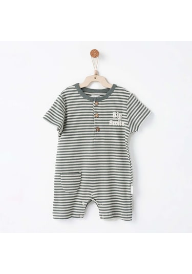 Andywawa Bebek Tulum Romper Bamboo Strıped Anw-ac26671 Haki