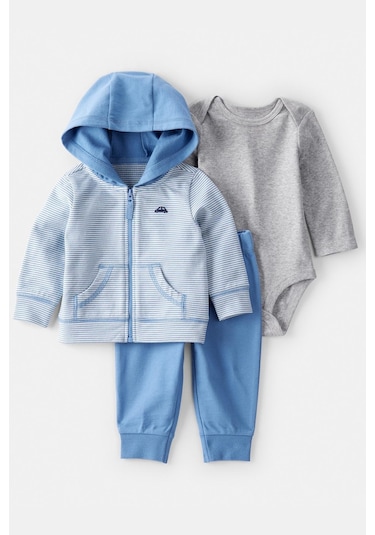 Erkek Bebek 3'lü Hırkalı Ctr-1t846210 Mavi