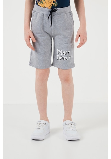 Lela Pamuklu Regular Fit Bisiklet Yaka Şortlu Alt-Üst Erkek Çocuk Takım 6212009 Indigo