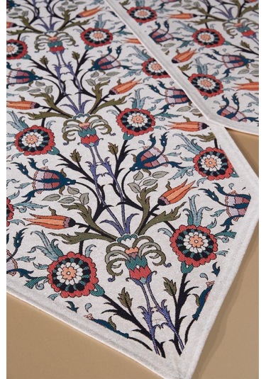 Çeyiz Diyarı Gülsüm 2li Lüks Runner 45x140 Cm Çok Renkli