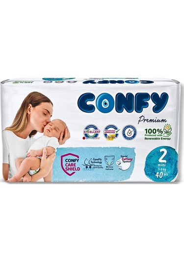 Premium 2 Numara Bebek Bezi Mini 3 - 6 Kg 40 Adet