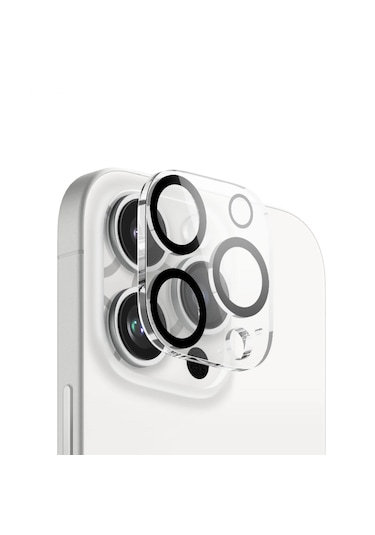 Apple Uyumlu iPhone 16 Pro 3D Kamera Camı Lens Koruyucu Şeffaf Al3403