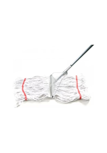 Cod-Ex Geniş Islak Mop Paspas Başlığı Püskül Pamuklu Beyaz 3’lü 500 G 25 CM